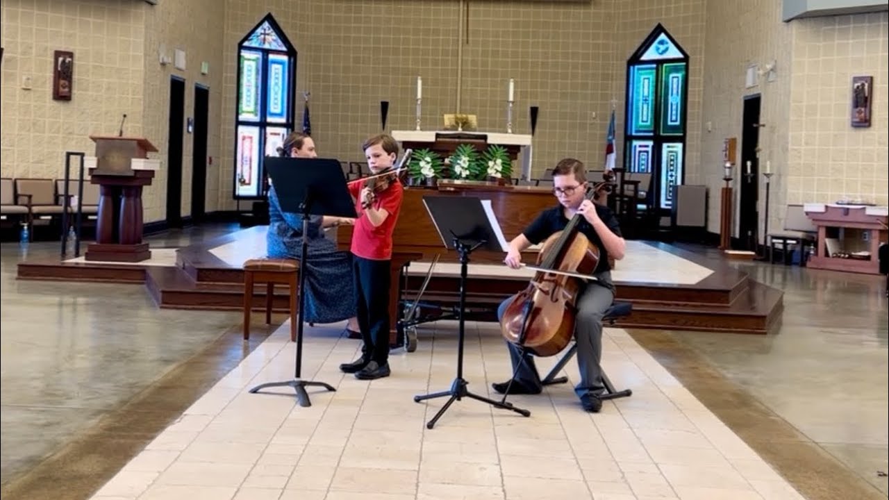 Edelweiss &ndash; Violin & Cello Brother Duet 🎻🤍 #soundofmusic #kidmusician #pianotrio 