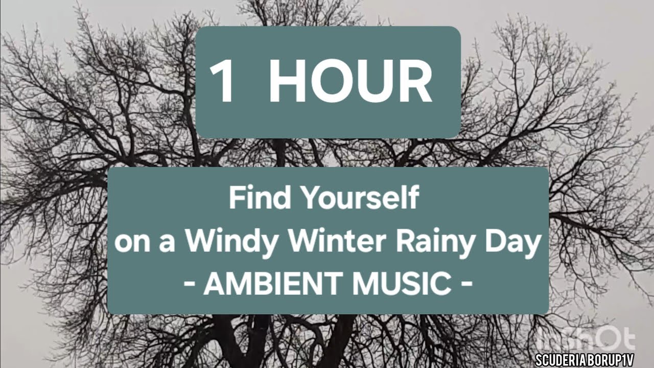 1 HOUR | Find Yourself on Windy Winter Rainy Day | AMBIENT MUSIC |