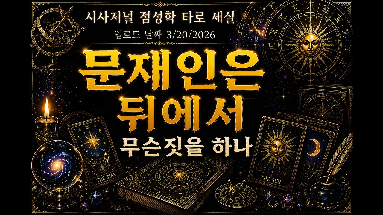 문재인은 뒤에서 무슨짓을 하나( 리딩날짜 3/13/26  (저작권 침해금지)