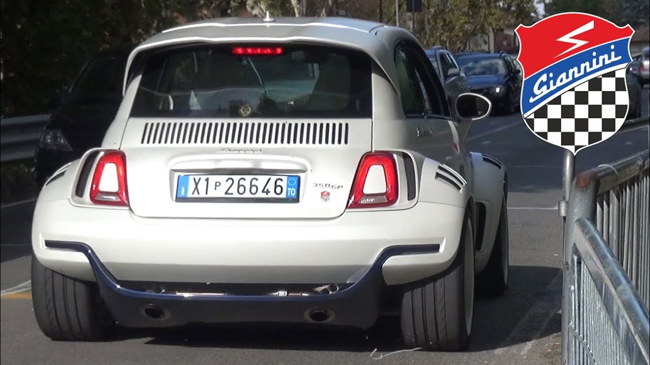 WIDEBODY Fiat 500 Abarth by Giannini! - Modified AWD and RWD 350GP Exhaust Sounds!