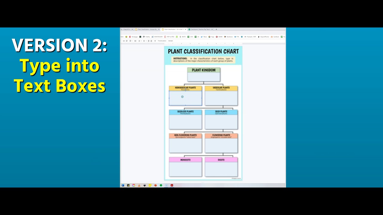 Plant Classification Card Sort Activity in Google Slides (by Tangstar Science)