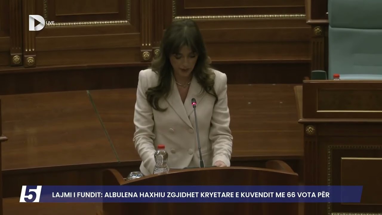 Fjalimi i parë i Albulena Haxhiut si kryetare e Kuvendit të Kosovës, ia kushton krerëve të UÇK-së