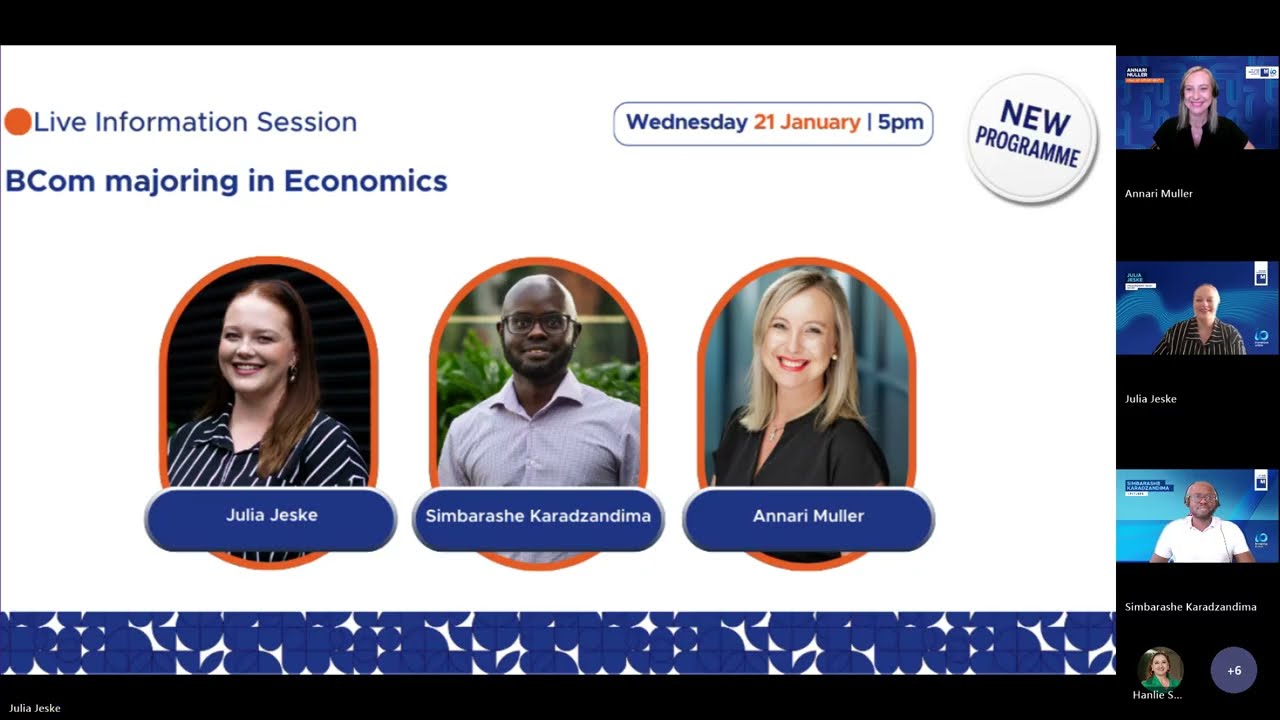SOC: BCom majoring in Economics Information Session