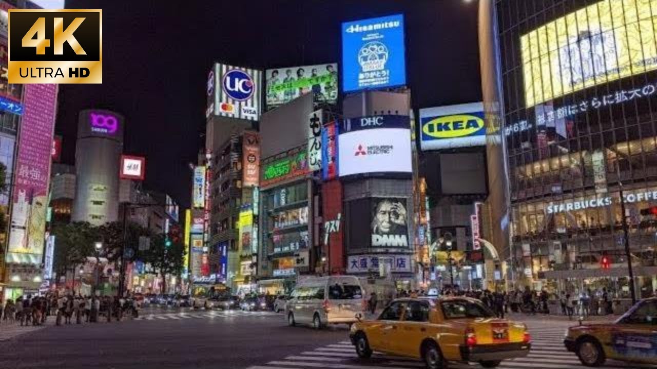 4K 渋谷｜土曜日夜の駅周辺