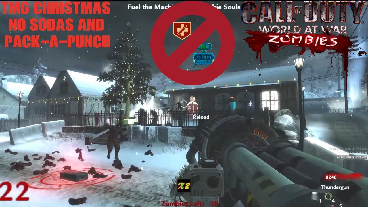 TMG Christmas No Sodas And Pack-A-Punch - Call Of Duty World At War Custom Zombies (No Commentary)