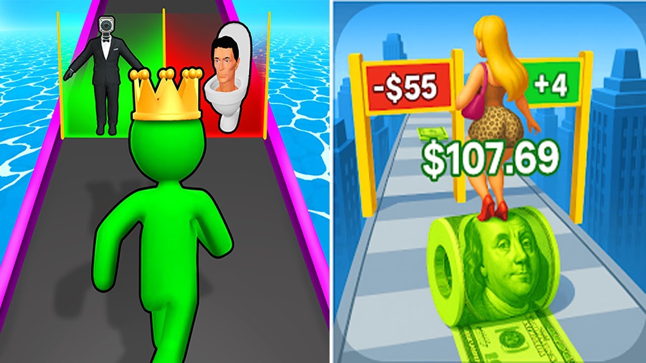 Money Roller vs Giant Rush! Max Levels 💥 Unlocked SpeedRun Gameplay