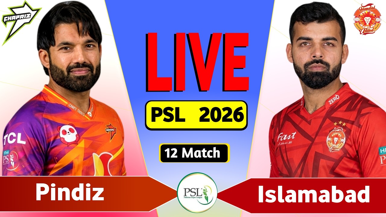 PSL Live: RawalPindiZ vs Islamabad 12th Match Live Today | RP vs IU Live Score & Commentary