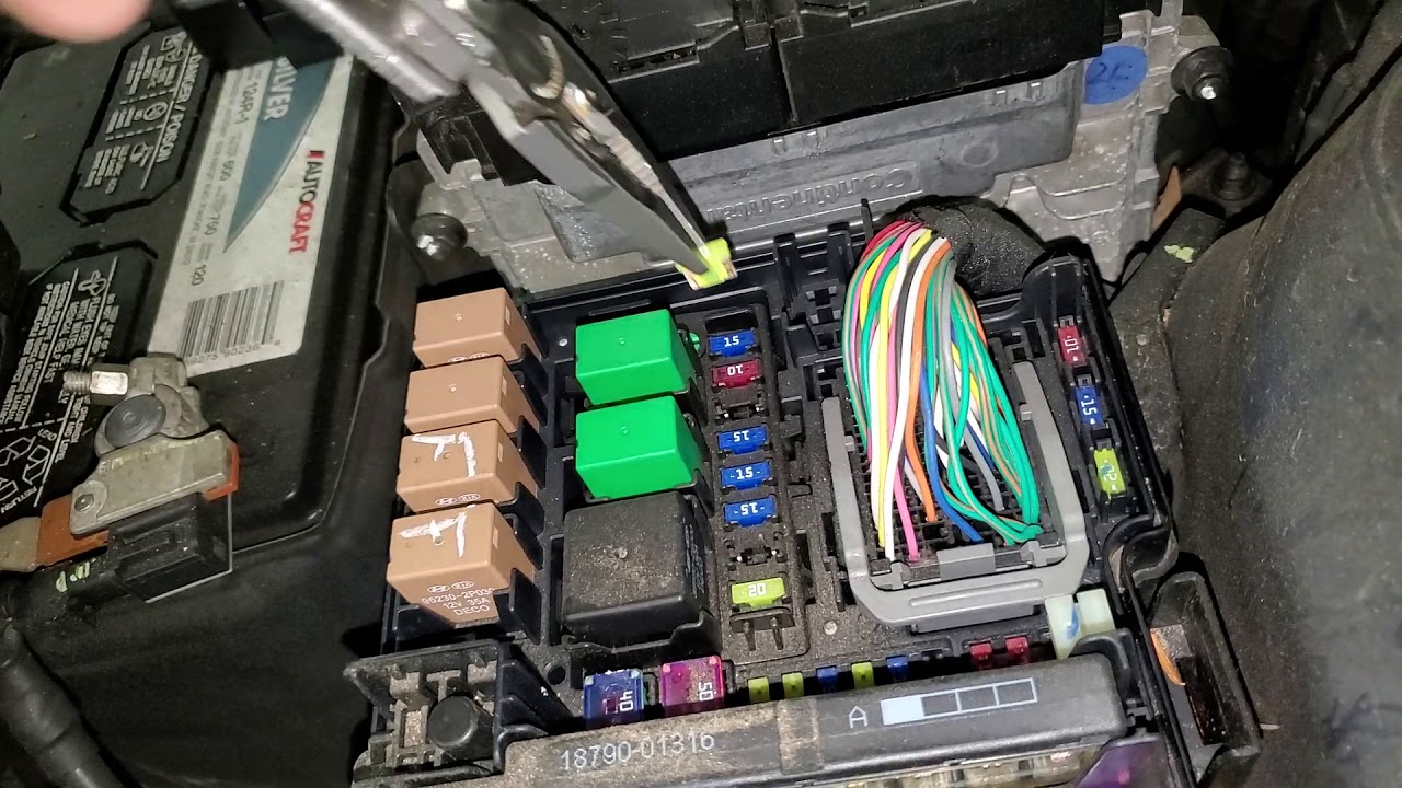 2013 Sonata Fuel Pump Relay, Fuse Location & Fuel Pump Access Panel