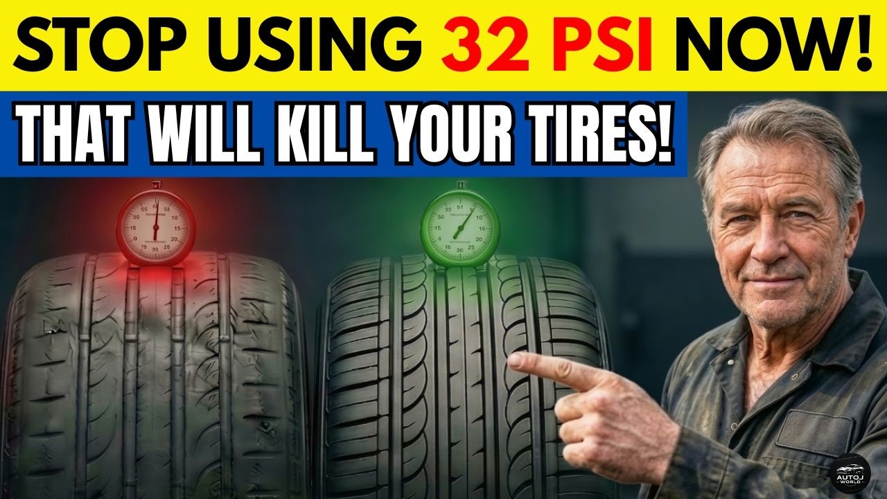 Немедленно прекратите использовать давление 32 PSI! (Это быстро портит ваши шины)