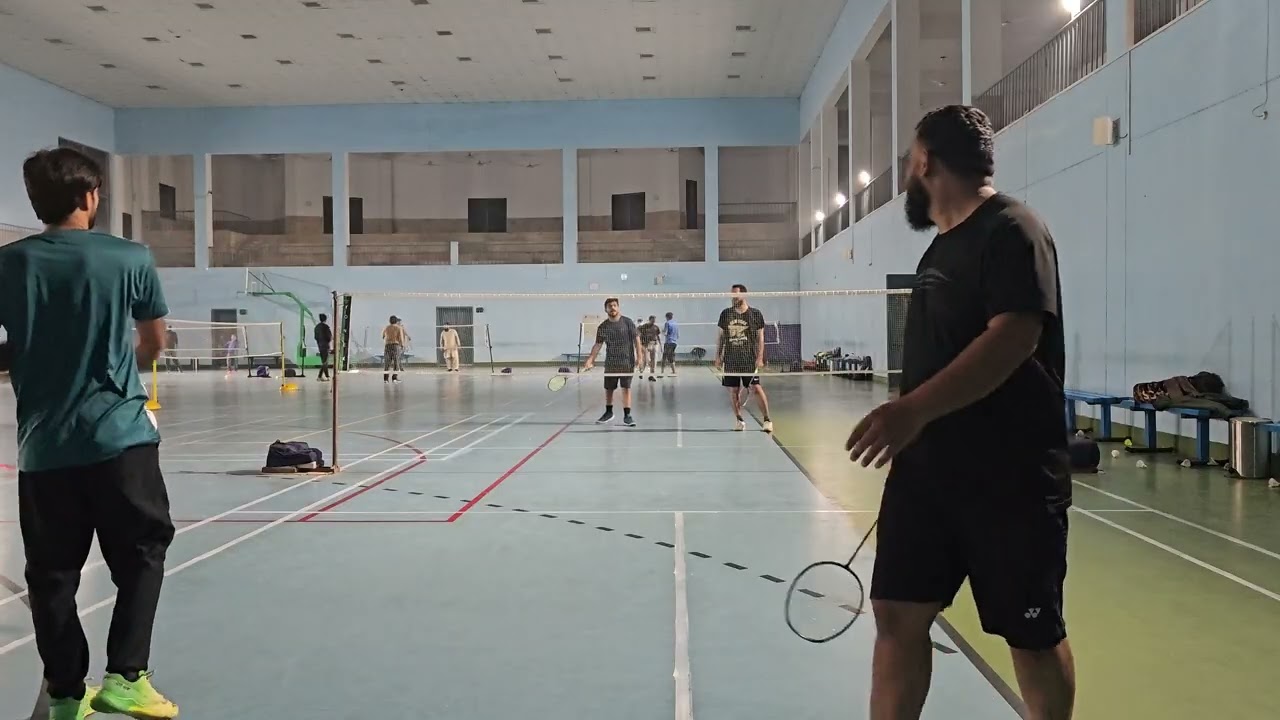Sheraz & Abdul Vs. Shabbir & Hunain Badminton Doubles Match 2/2