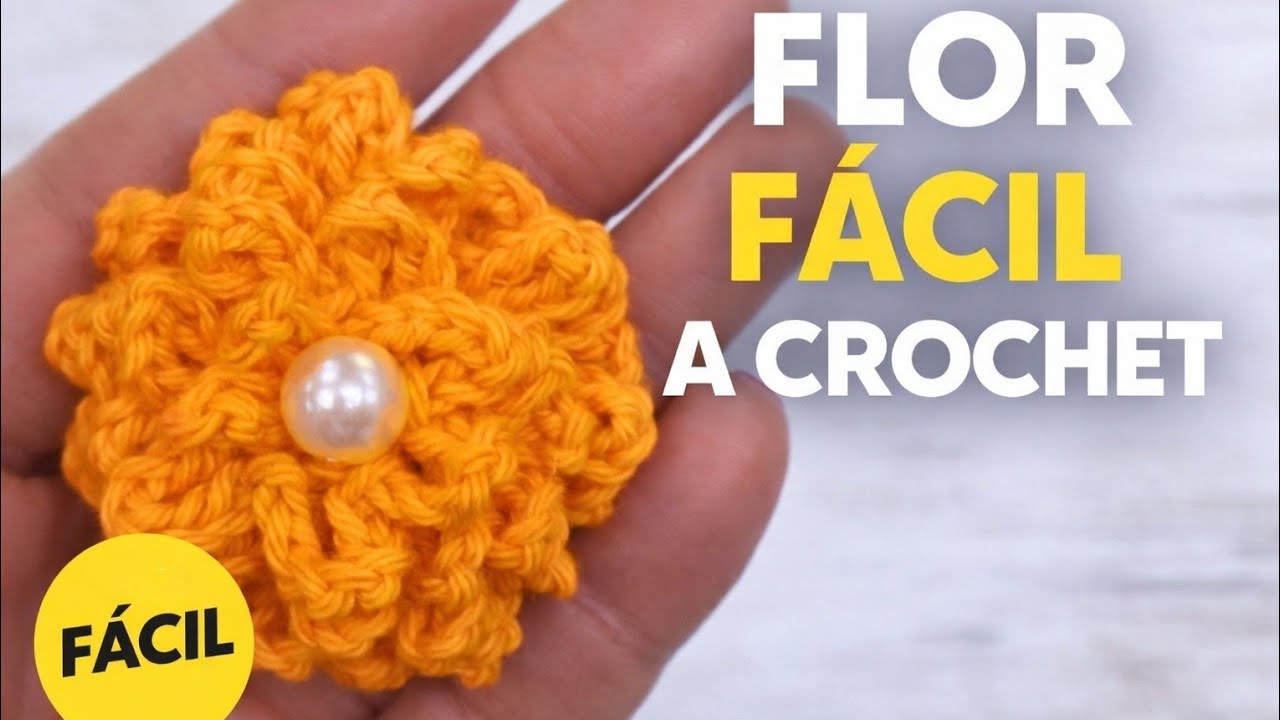 Como tejer una Flor  de crochet | Ideal para broches y accesorios cabello DIY