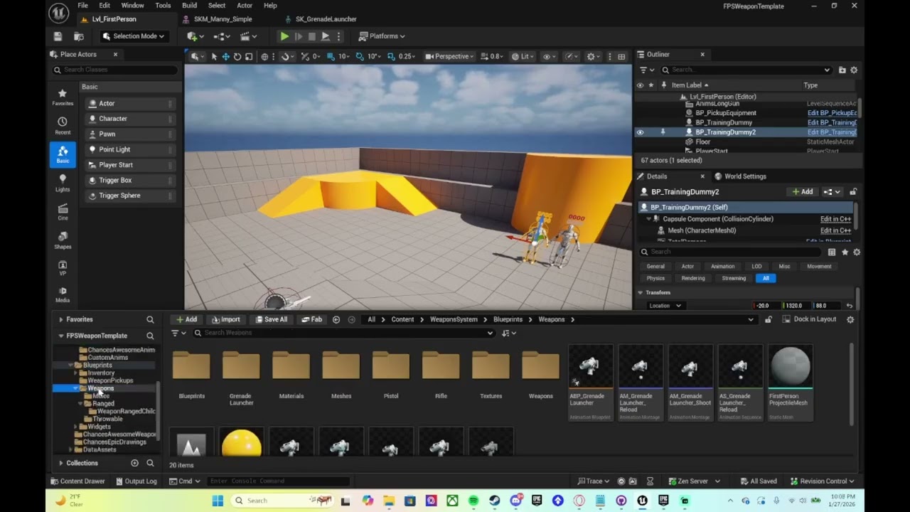 Scalable Weapon System UE 5.6 Walkthrough