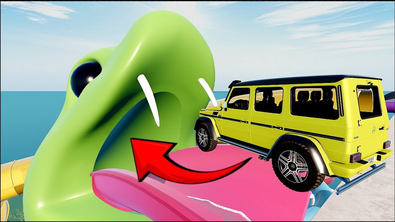 SUV 4x4 Mega Ramp Physics Experiment #3 &ndash; Real Car Crash Test &ndash; BeamNG Drive