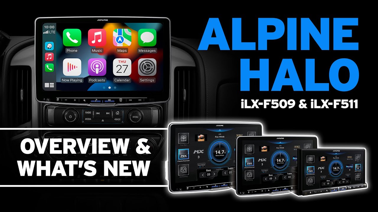 Мультимедийная магнитола Alpine Halo iLX-F511 с 11-дюймовым экраном, беспроводным CarPlay и Andro...
