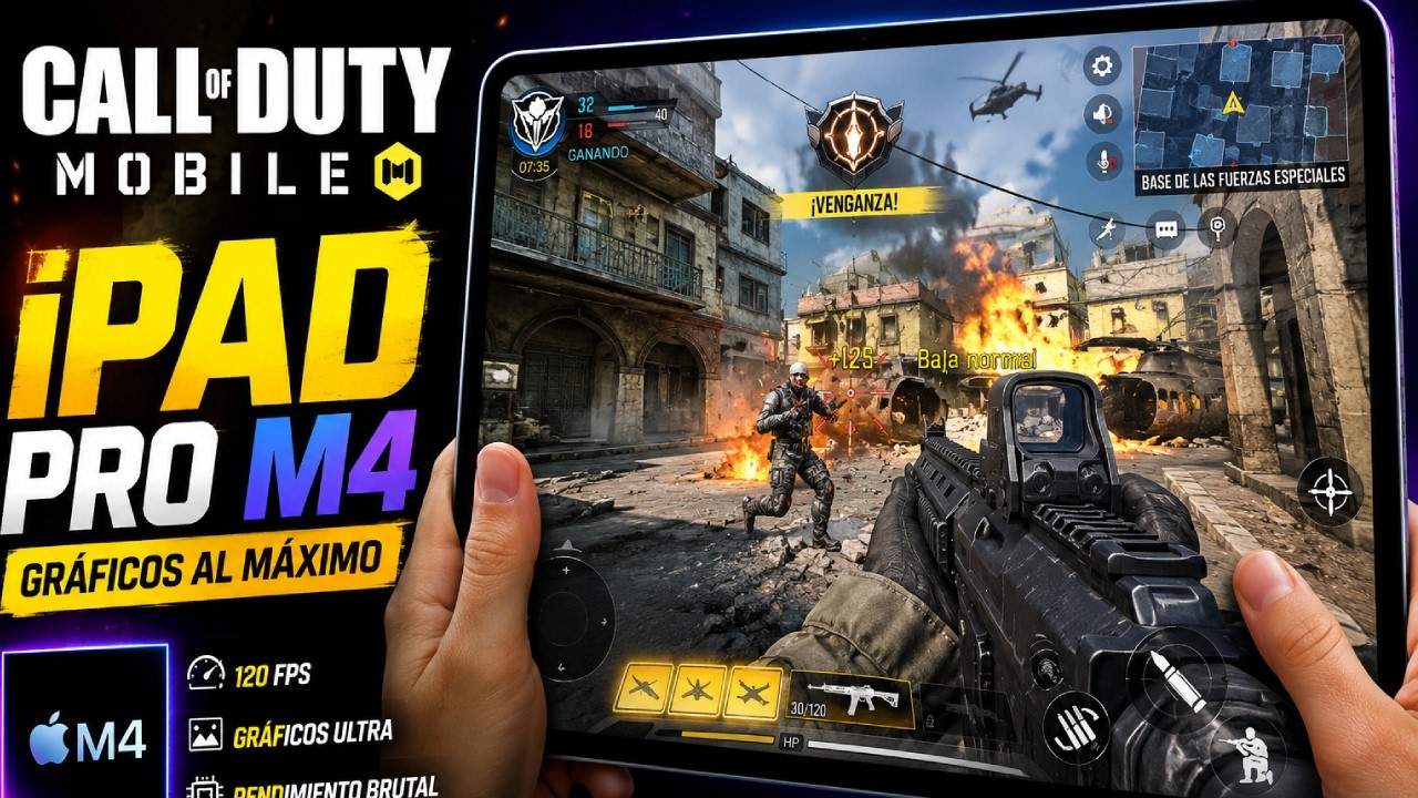 Jugando Call of Duty Mobile en el iPad Pro M4