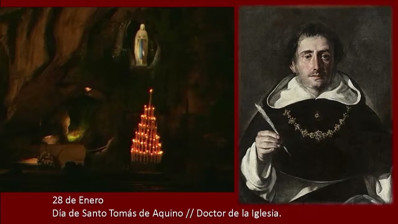 Rezo del Santo Rosario desde Lourdes. Hoy 28 de enero día de Santo Tomás de Aquino.