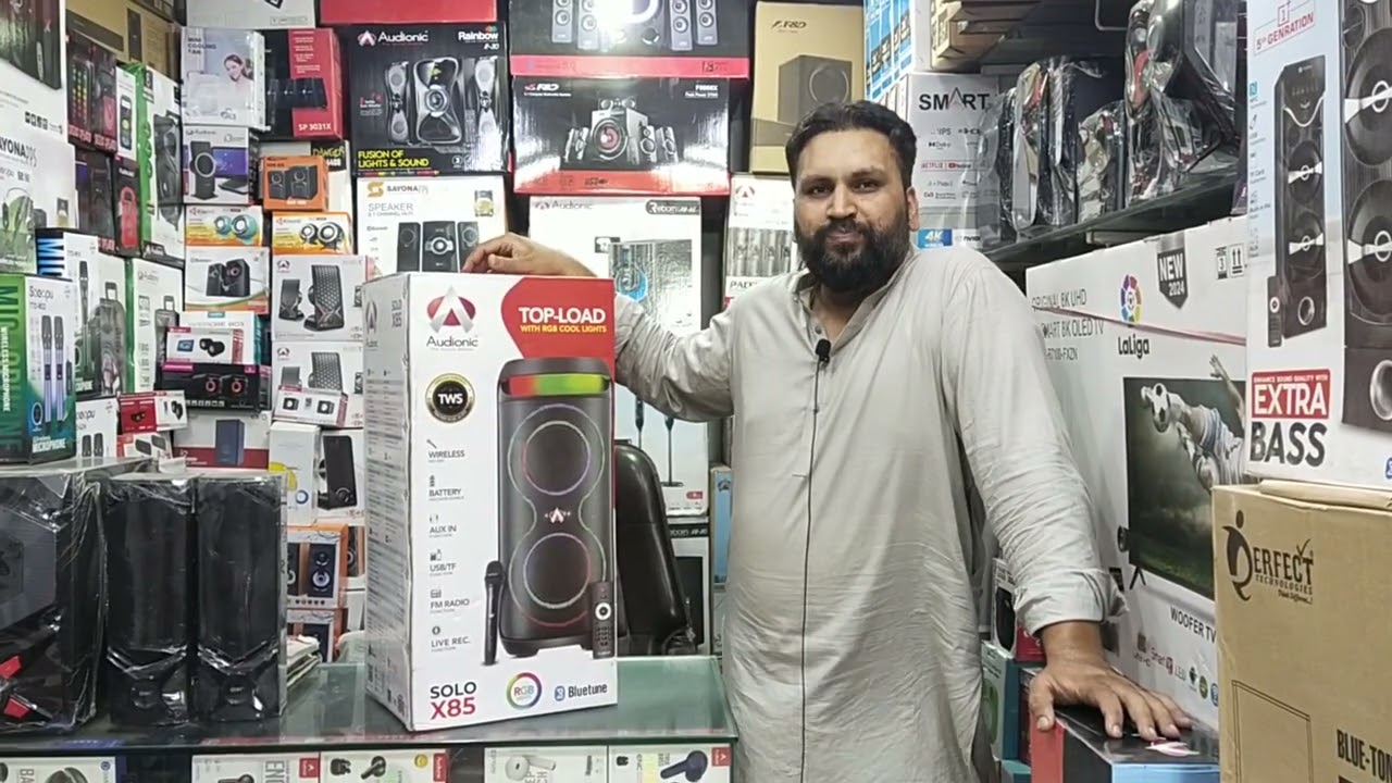 Solo X85 Audionic wofar speaker ayyan traders Hall Road Lahore 03213965791