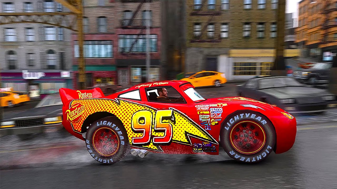 Crazy Lightning McQueen Crashes - GTA 4 Real Car Crashes Ep.76