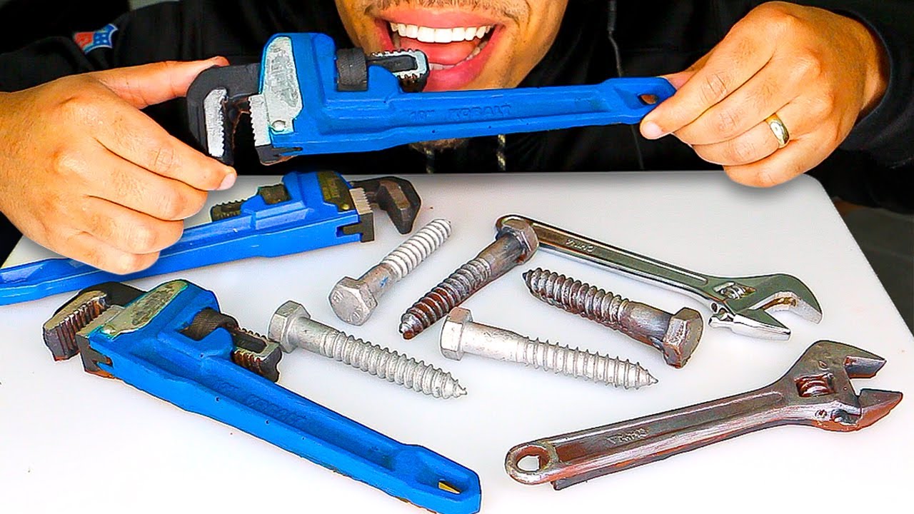 ASMR EDIBLE TOOLS JERRY REAL MOUTH EATING SOUNDS NO TALKING *CHOCOLATE FOOD TOOLS*