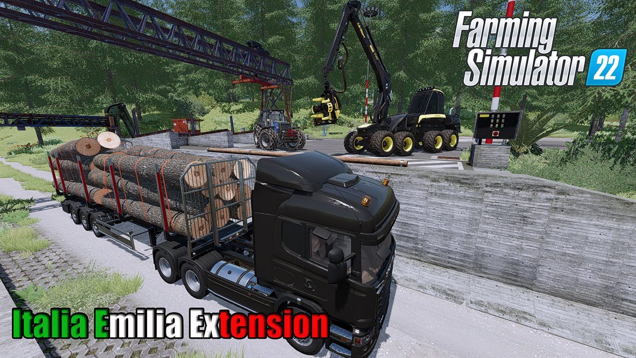 Cutting and transporting WOOD to PRODUCTION | Italia Emilia Extension | FS 22 | Episode 4