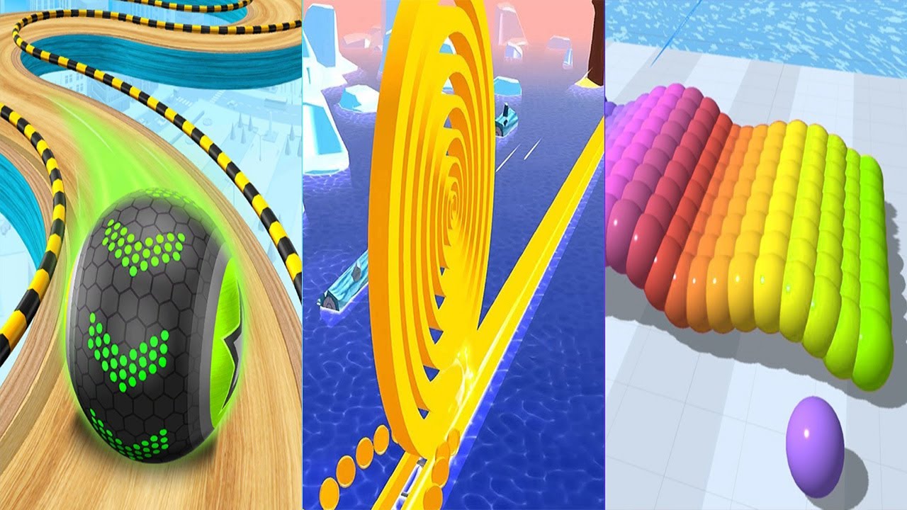 Going Ball VS Spiral Roll VS Canvas Run - Android iOS Gameplay Ep 1