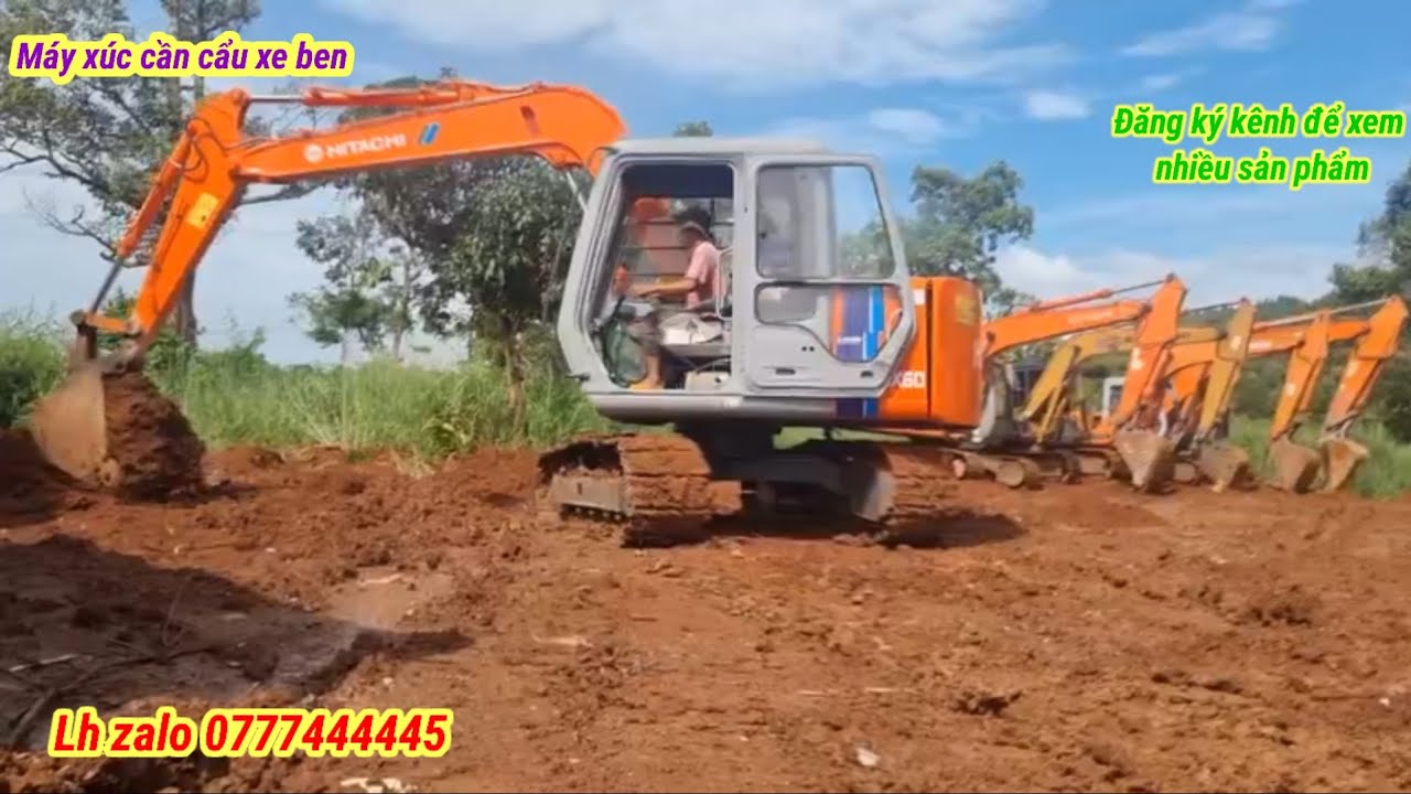 Bán máy xúc đào HITACHI EX 60-2 giá 310 triệu xe DAK LAK