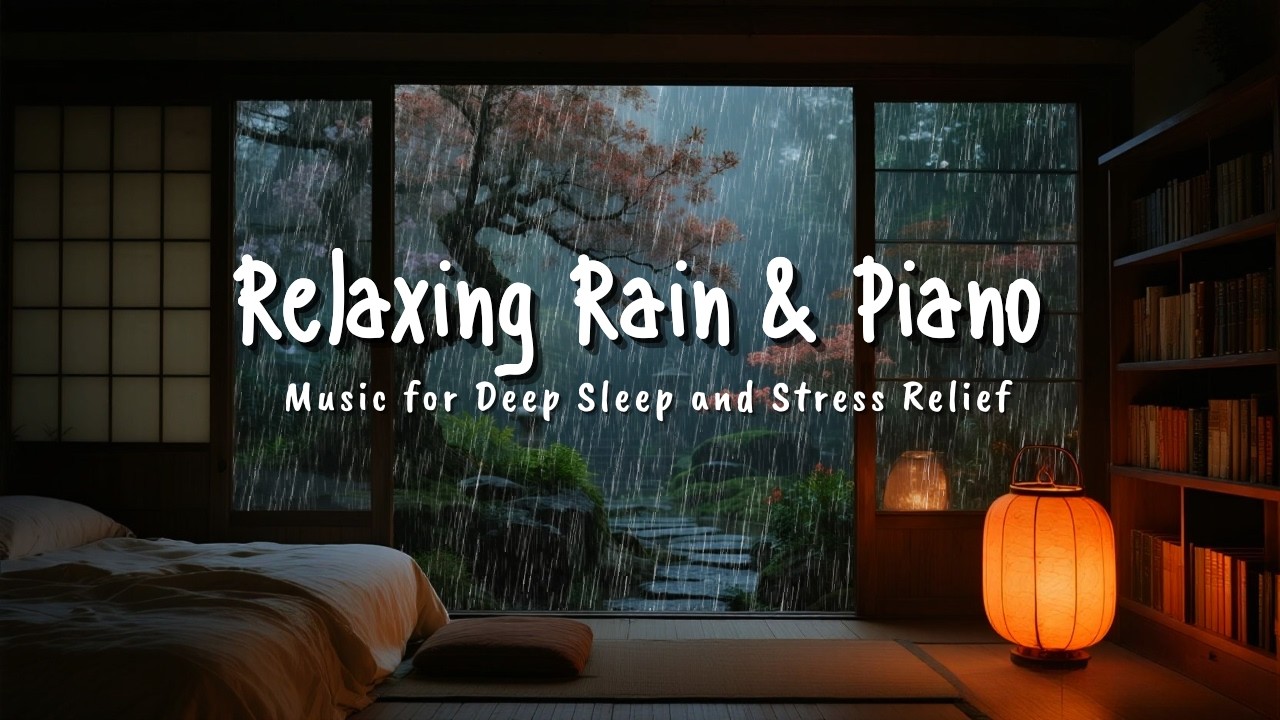 Deep Sleep Music with Rain Sounds 🌧️ Soft Piano for Relaxation and Calm Peaceful Nights