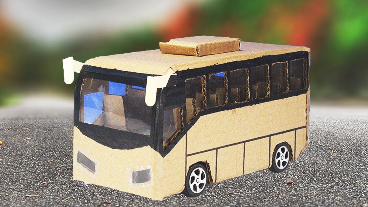 How To Make RC Bus At Home - Using Cardboard