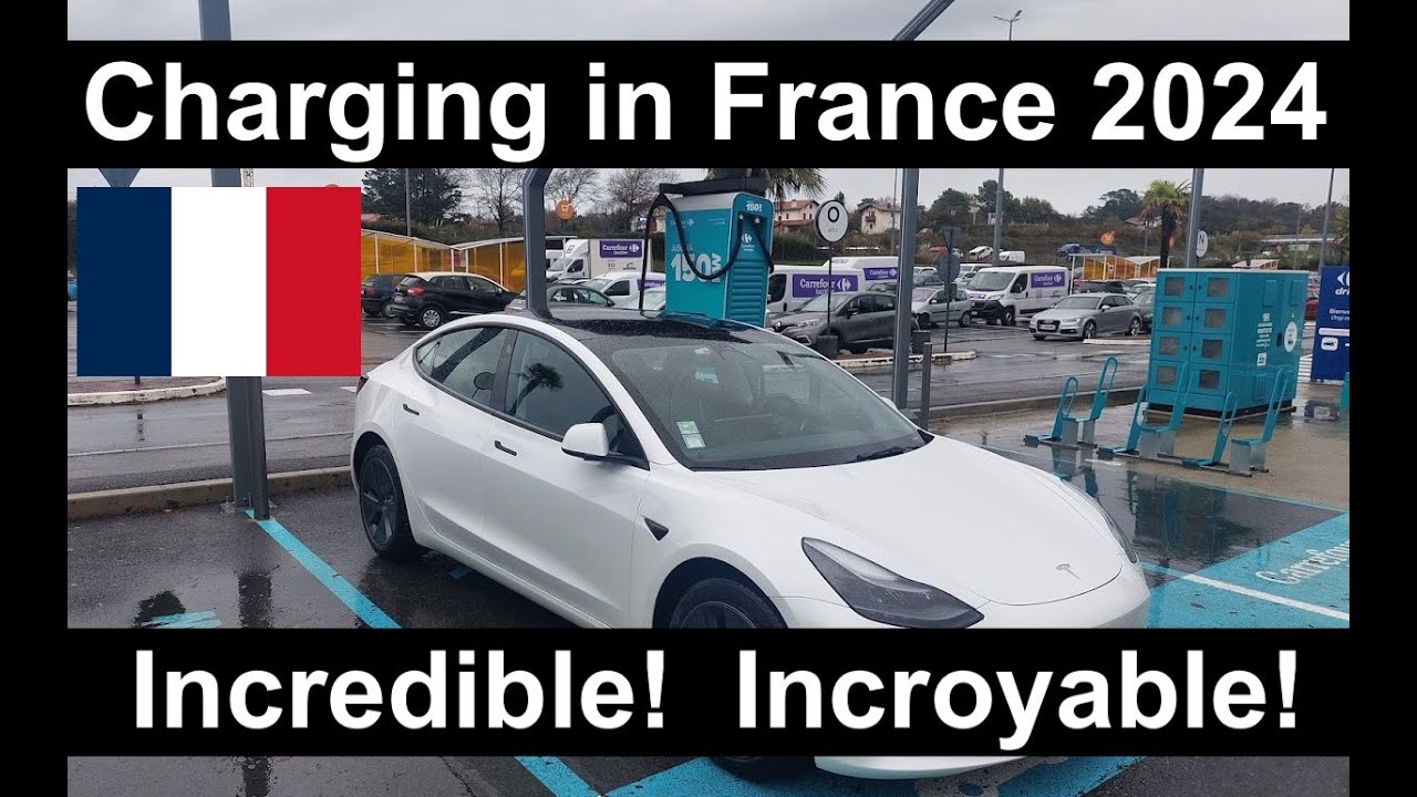 Charging an EV in France 2024