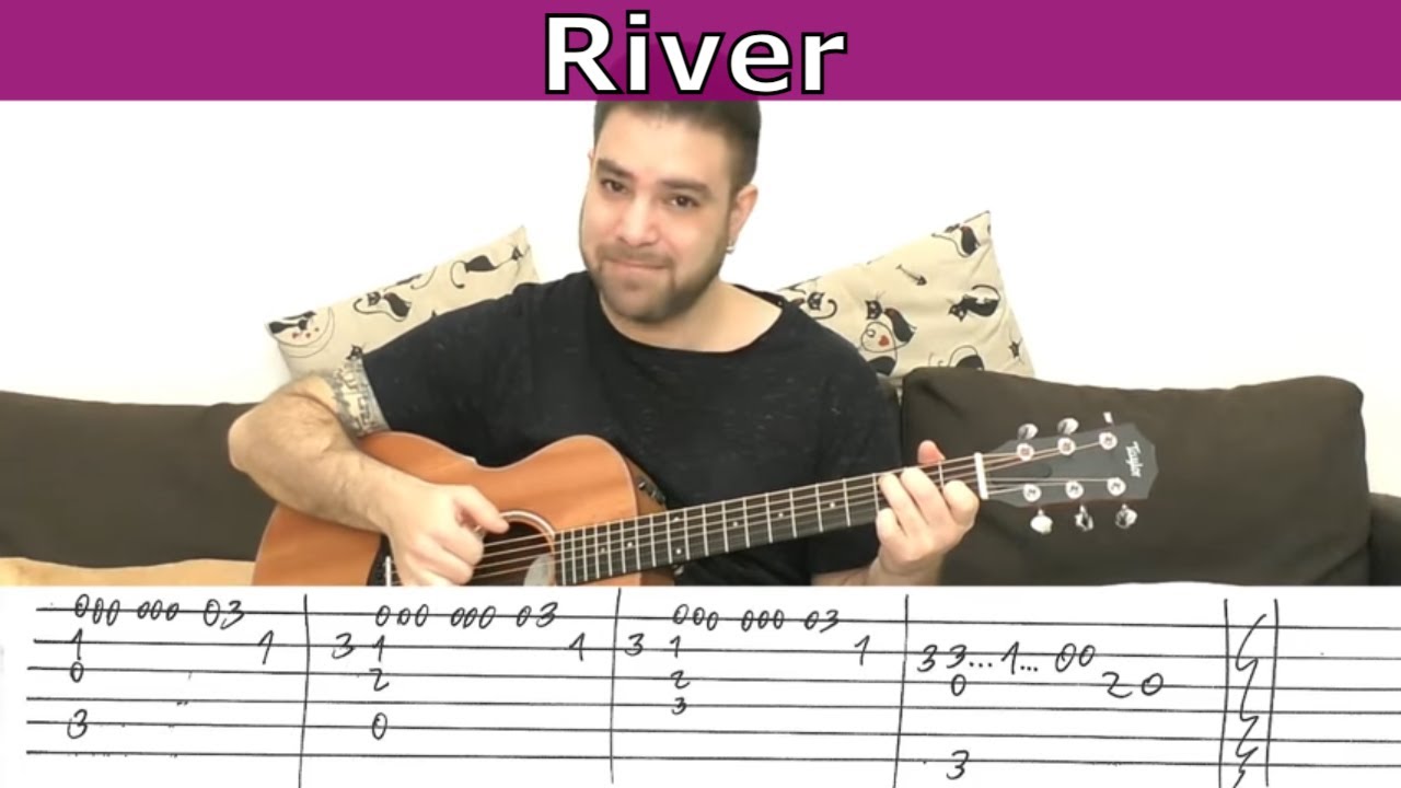 Fingerstyle Tutorial: River (Joni Mitchell) - Guitar Lesson w/ TAB