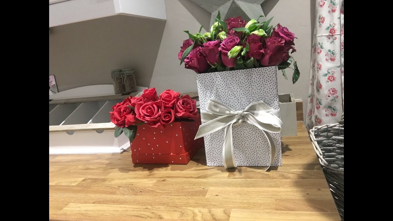 DIY floral hat boxes made on the cheap good for valentines xx