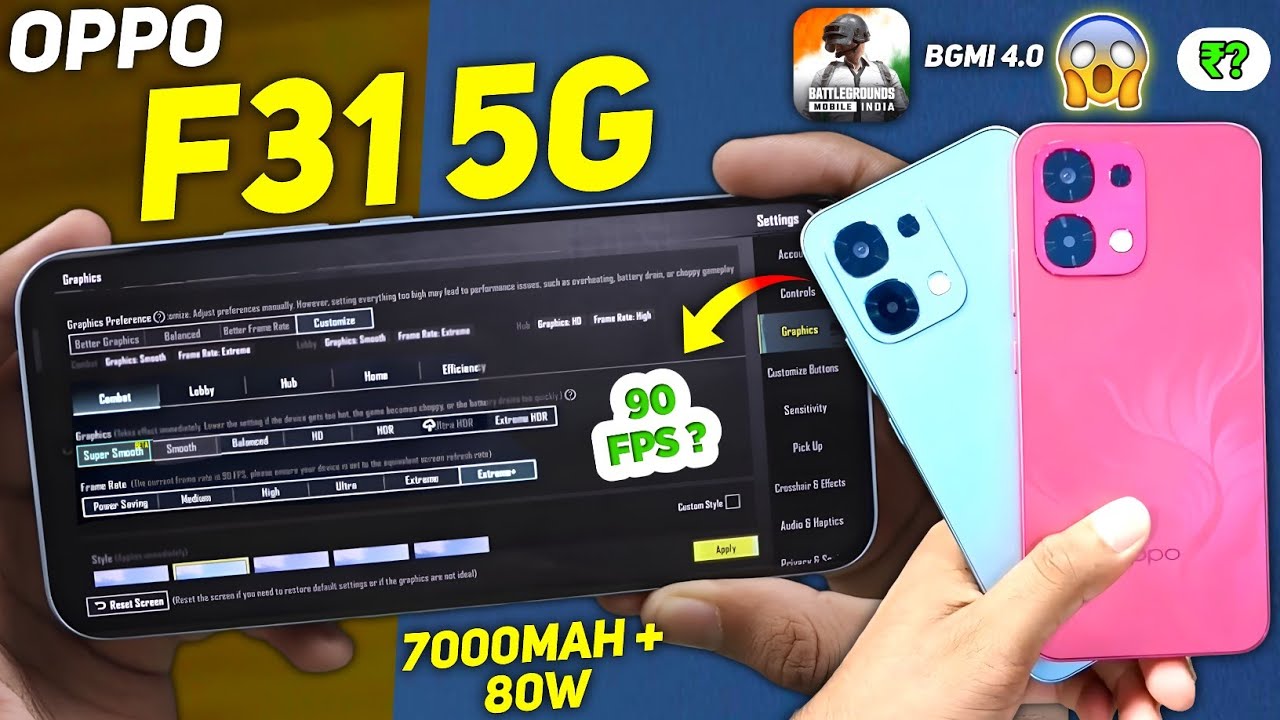 Oppo F31 5G (Flat Amoled + IP69 +7000mAh 80W 😱) BGMI/PUBG Gaming Review - Explained 