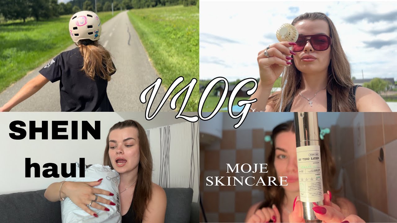 vlog | SHEIN haul, post-akné skincare, výlet, bruslení
