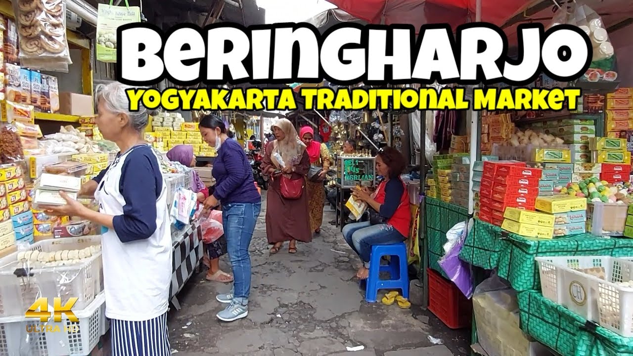 Berjalan di Pasar Beringharjo Malioboro Yogyakarta | 4K Indonesia City Walking Tour