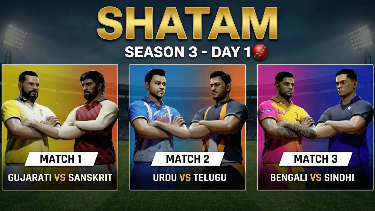 Season 3 Shatam : Day 1 Live Cricket 26 custom online tournament