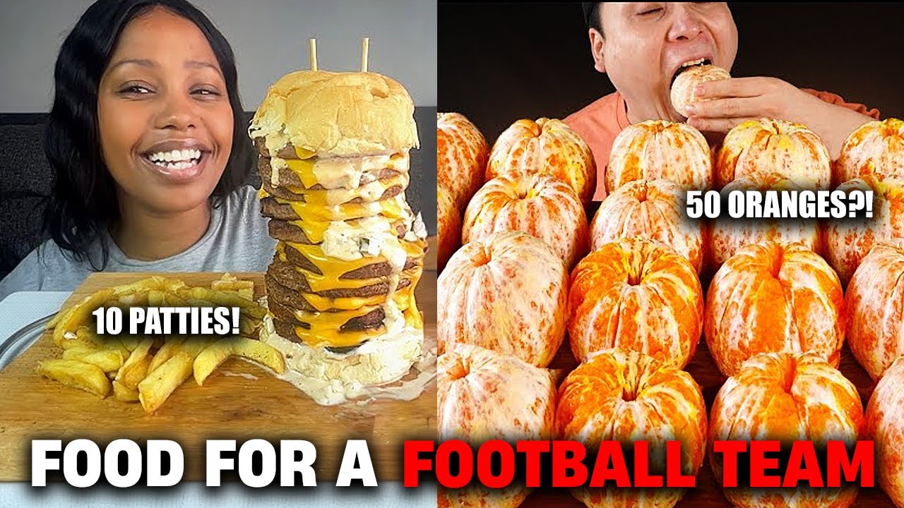Mukbangers vs. Food Meant for a Football Team