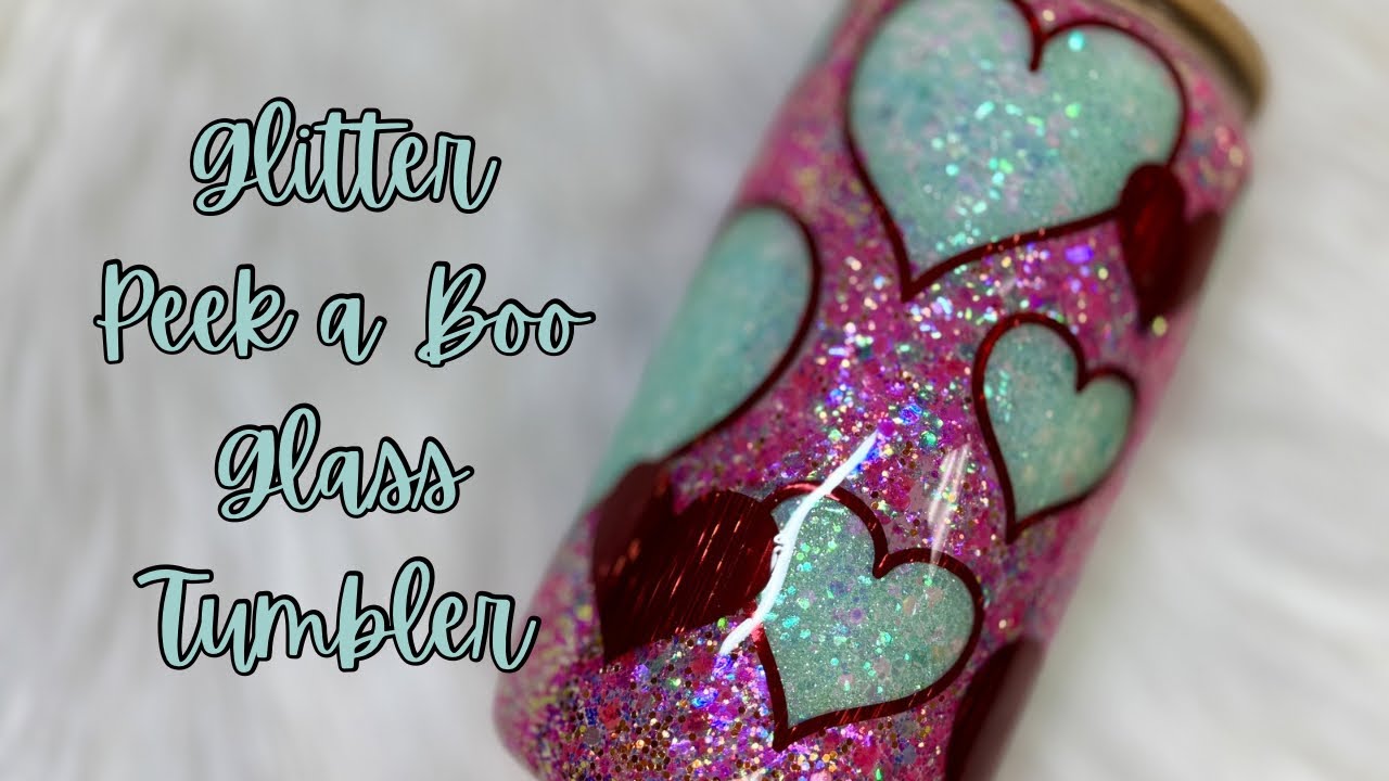 Glitter Peek a Boo Glass Epoxy Tumbler Tutorial