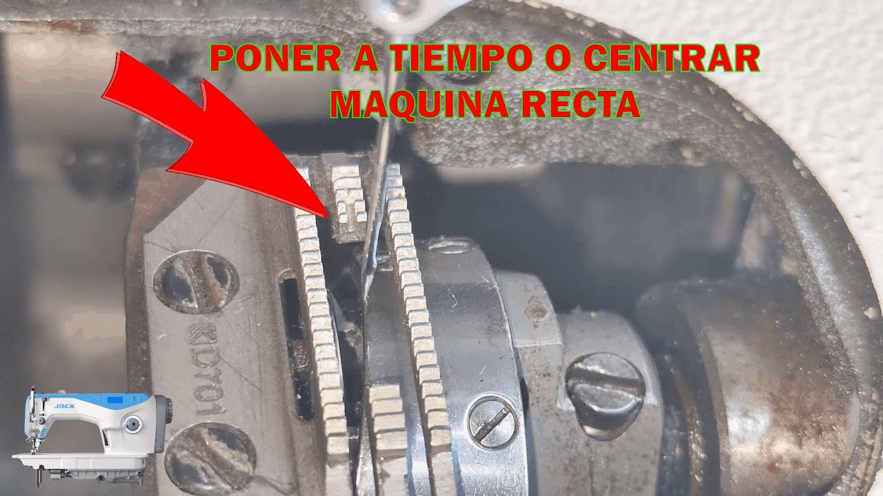 Como poner a tiempo o centrar m&aacute;quina recta industrial  Cuando rompe el hilo o hace saltidos