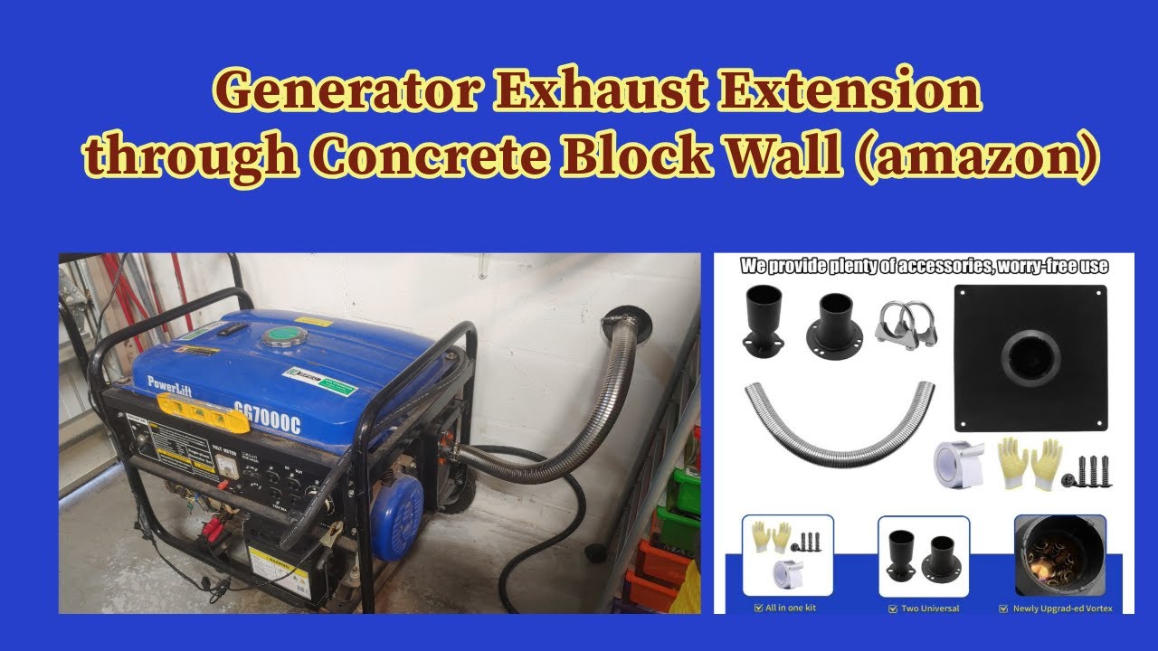 Generator Exhaust Extension Installation Concrete Block Wall