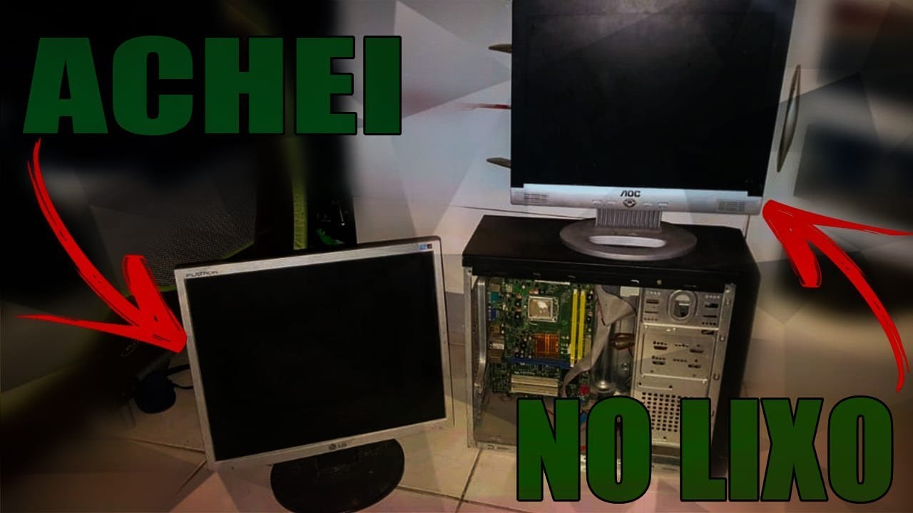 Achei Um PC e 2 Monitores No Lixo!!!  Passei Vergonha !!!! Será que ta Bom?