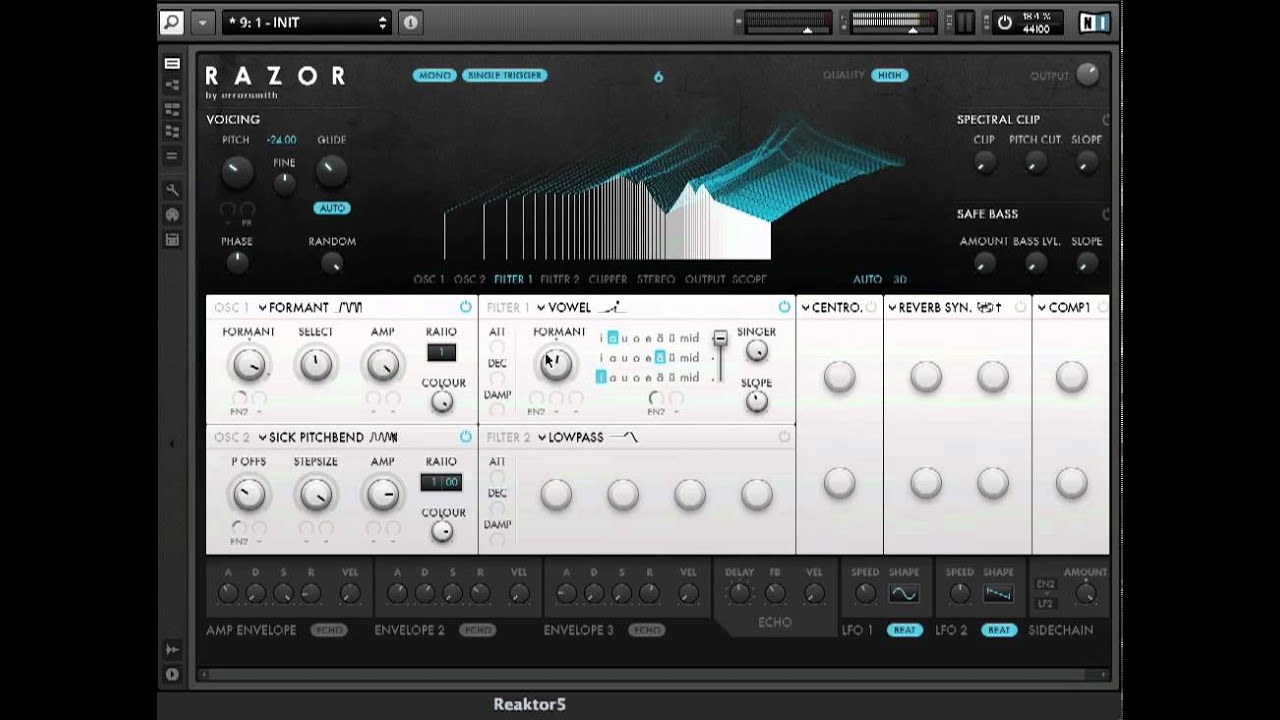 Vowel Bass in NI Razor