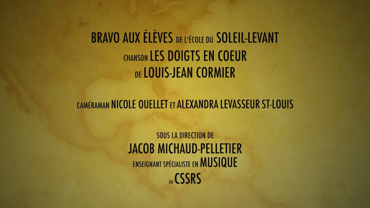 Les doigts en coeur présentée par l'école du Soleil-Levant à Sherbrooke