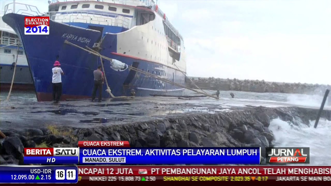 Cuaca Ekstrem, Aktivitas Pelayaran di Manado Lumpuh