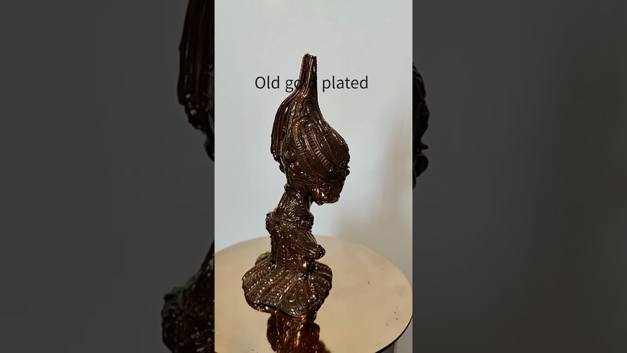 Gold plating a 3d print with TIFOO gold electrolyte Midas. #gold #electroplating #3dprint #3d