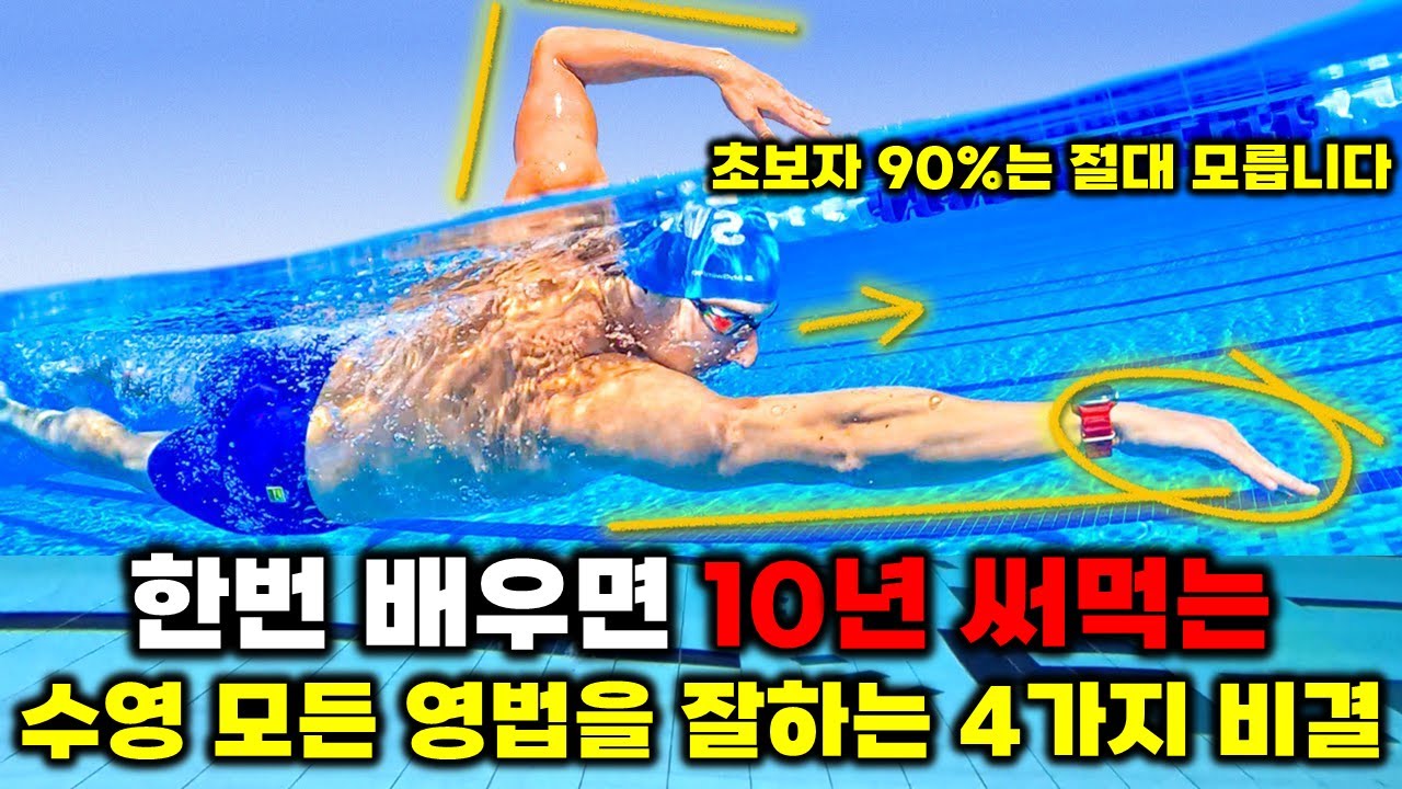 수영을 잘하는 4가지 방법 1번 배워두면 10년은 써먹습니다