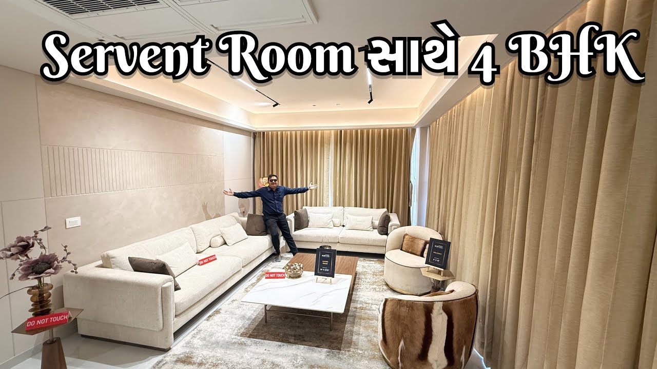 Premium 4 BHK Flat in Sargasan, Gandhinagar | 3 Balconies & Servant Room | Dream Home