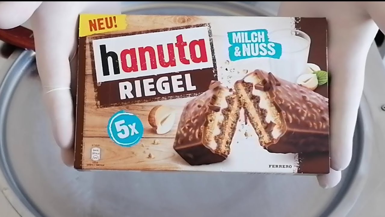 HANUTA BAR MILK AND NUT | HOW TO MAKE A ODDLYSATISFYING CREAMY ICECREAMROLLS