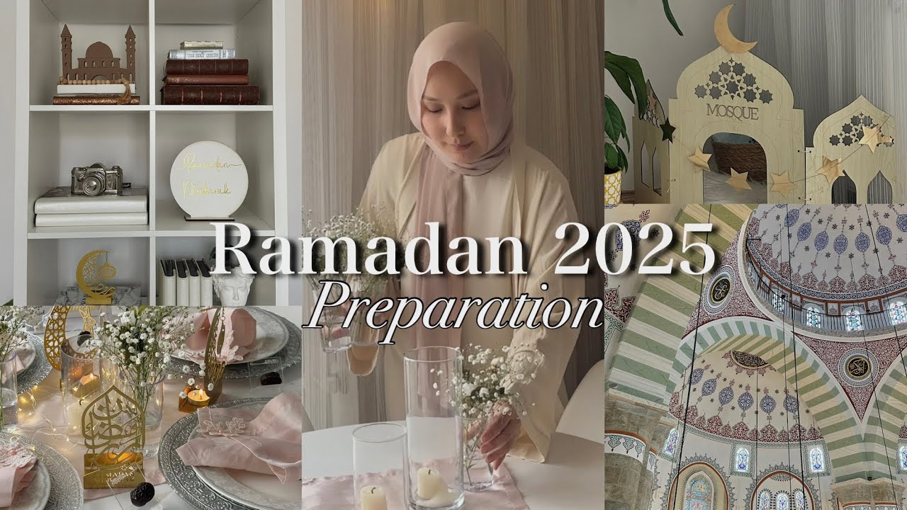 Ramadan 2025 preparation | organizing prayer mats, kids mosque, Ramadan table setup etc.
