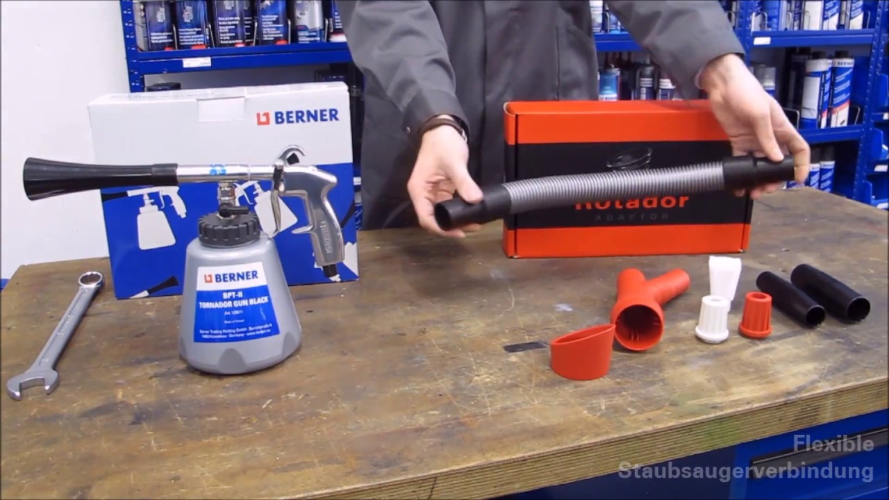 Fahrzeugaufbereitung - Rotador Adaptor - neuer Absaugaufsatz für die Tornador Gun | BERNER