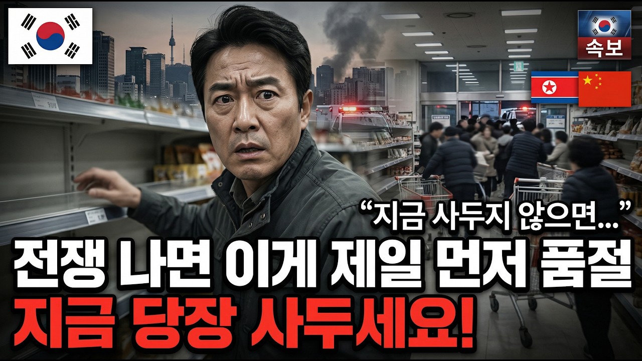 전쟁 나면 한국에서 제일 먼저 품절되는 것 7가지&hellip; 지금 당장 사두세요 (재난 전문가 경고